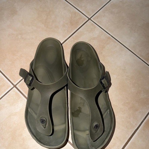 Birkenstock slippers used, size 44 long version, green