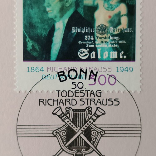 German stamps 1999 first day cover Bonn, mint block of four
