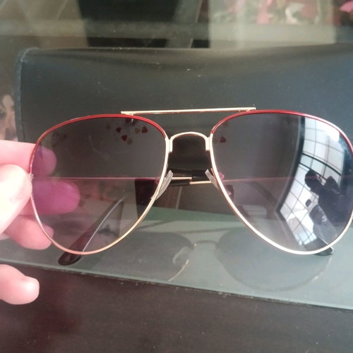 Sunglasses like new, black and red