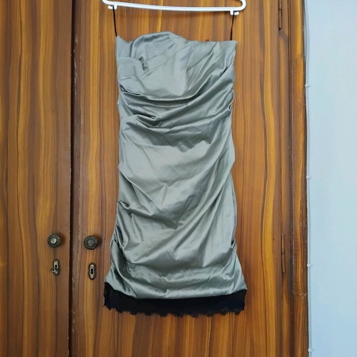 Bsb satin dress silver like new, size XL