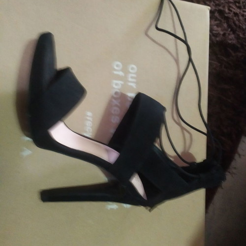 Zara lace-up sandals used, black, size 36