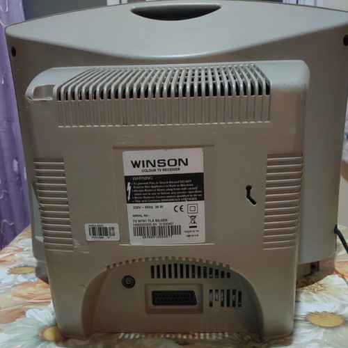 Winson CRT TV MT61 TLX Silver 14" like new with remote for retro gaming