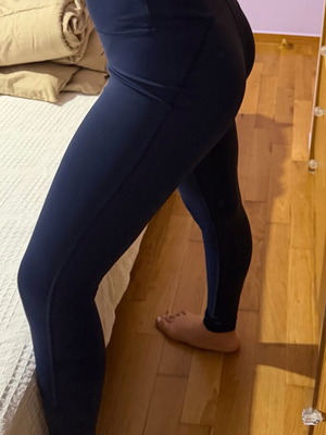 Stradivarius leggings dark blue, size extra small, like new