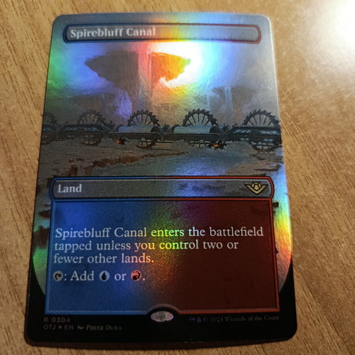 Spirebluff Canal foil Magic The Gathering card like new
