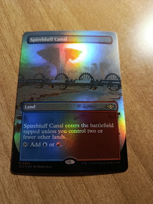 Spirebluff Canal foil Magic The Gathering card like new