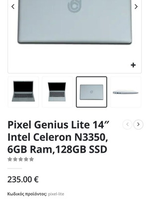 Pixel Genius 14'' Laptop new with Intel Celeron, 6GB RAM, 128GB SSD, Windows 10 Pro