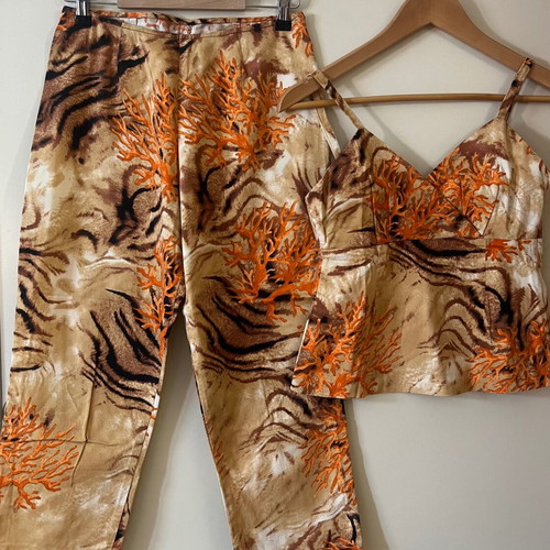 Set of pants and top made to order, multicolor, Tsantilís fabric