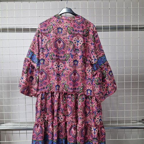 Boho dress M, like new, 90% art silk 10% viscose, multicolor