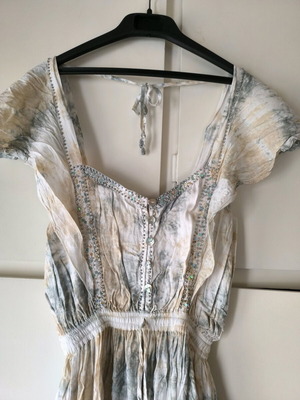 Hippy Chick boho dress XL like new, beige multicolor
