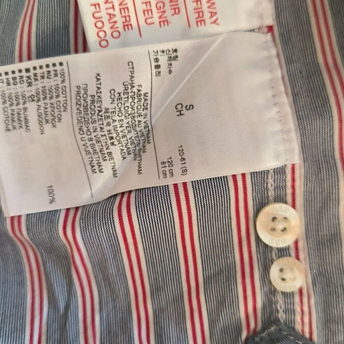 Gap striped shirt for 6-7 years like new, white and red