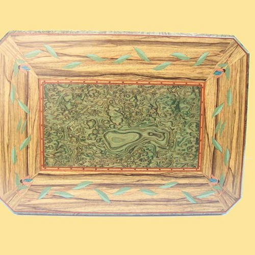 Τραπεζάκι του καφέ σε τεχνοτροπία Marquetry, καινούργιο, 80x60cm