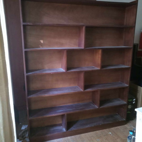 Bookcase custom made veneer MDF used, dimensions 100x162x22 cm