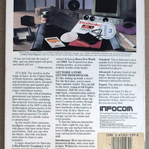 A Mind Forever Voyaging (Infocom) (Apple Macintosh) used