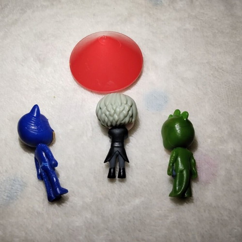 PJ Masks figures set with spinning top like new