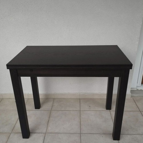 Ikea Bjursta Small Extendable Dining Table used, black brown