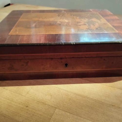 Wooden case with chips used