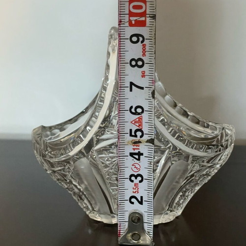 Crystal baskets collection like new, handmade cut crystal set of 4