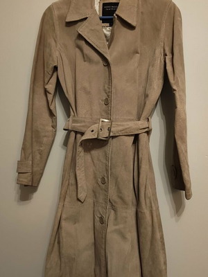 Vero Moda leather coat beige like new, size Small