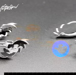  ΚΑΙΝΟΥΡΓΙΑ Μπλε κρεμαστά σκουλαρίκια 1,8x1cm. Ατσάλινα αμετάβλητα υποαλλεργικά.