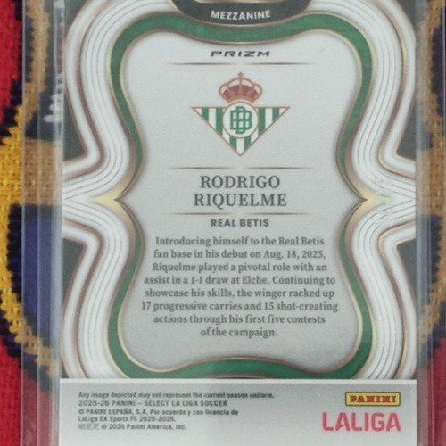 Rodrigo Riquelme 2025-26 Panini Select La Liga Mezzanine Tie-Dye Prizm card like new