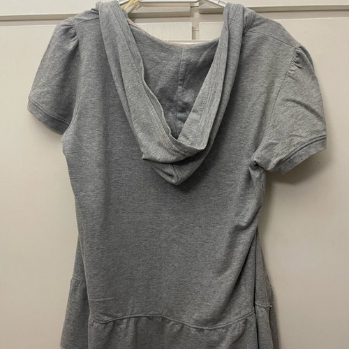 Jacket Large with hood used, gray, size L