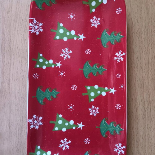 Ceramic Christmas Platter with Spatula like new