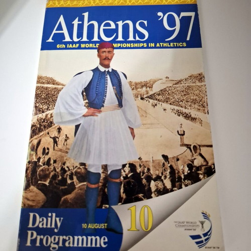 IAAF Athens'97 Official Daily Programmes Collection 10 Volumes used