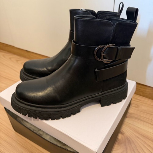 Biker boots black like new, size 38