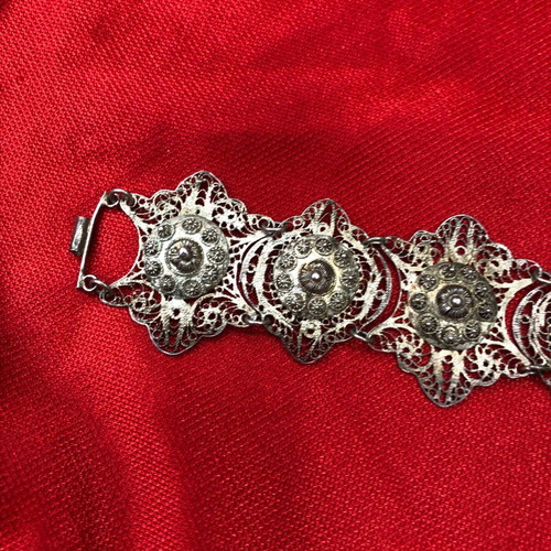 Silver filigree bracelet used, 19th century