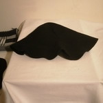 Cotton wool triangular hat new, size M, black