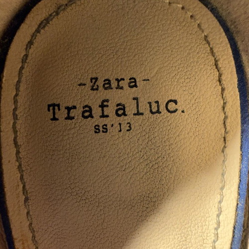 Zara blue suede pumps size 38 like new