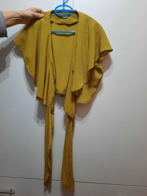 Girls' blouse new, mustard color, size 164 cm