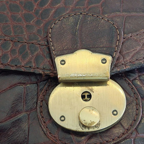 Massimo Dutti leather brown crossbody bag used, Retro Vintage Classic