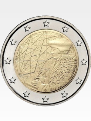 Commemorative common 2 euro 2022 Greece new, Erasmus UNC