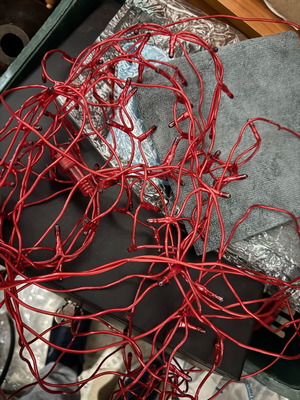 Red string lights like new