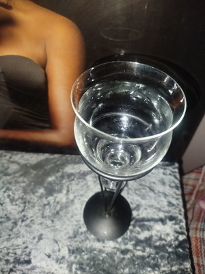 Candlestick with metal base used