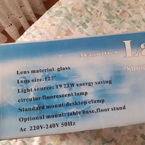 Magnifying Lamp 5" 22W 8066D Model with Articulated Arm and Desk Clamp New