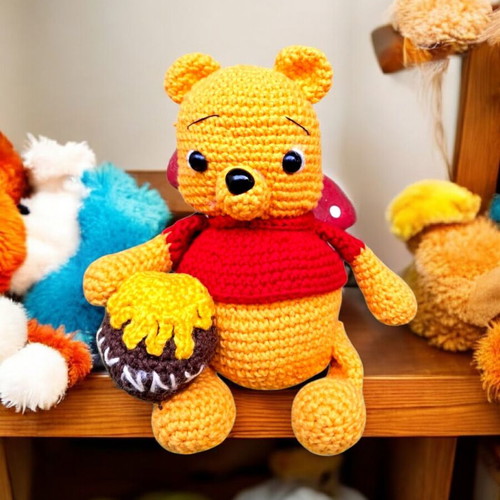 Winnie the Pooh Handmade Cotton Stuffed Toy New