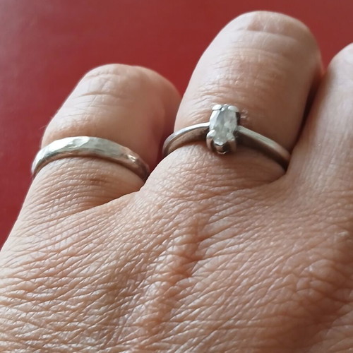 Silver rings 950 and 925, like new, sizes 16 mm and 17 mm