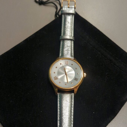 Oxette wristwatch women's new with silver strap and rose gold case