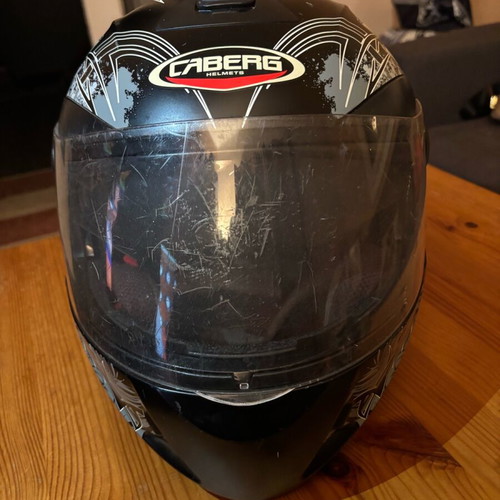 Caberg helmet used, size Large with scratches and dents