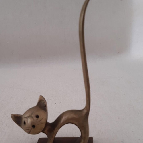 Brass decorative cat used