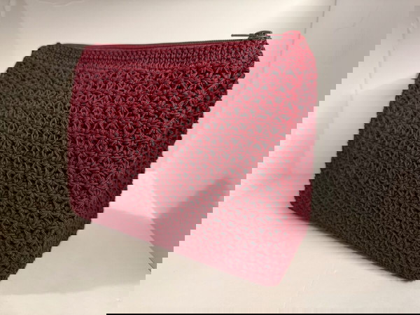 Χειροποίητο πλεκτό Νεσεσέρ Crochet, Μπορντώ