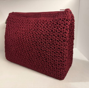Χειροποίητο πλεκτό Νεσεσέρ Crochet, Μπορντώ