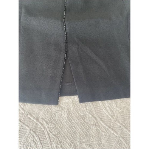 Blumarine mini skirt, black, asymmetric front slit