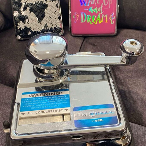 OCB cigarette machine like new with 2 tobacco cases