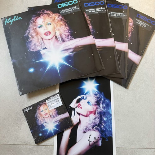 Kylie Minogue Disco Complete Collection 4x Coloured LPs Signed CD Print