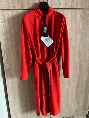 Pinko midi airy dress red-orange new with tags