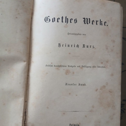 Goethe books used, 7 volumes, Leipzig editions 1850-1865