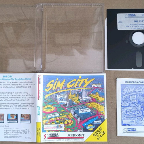 Sim City used for BBC Micro, disk